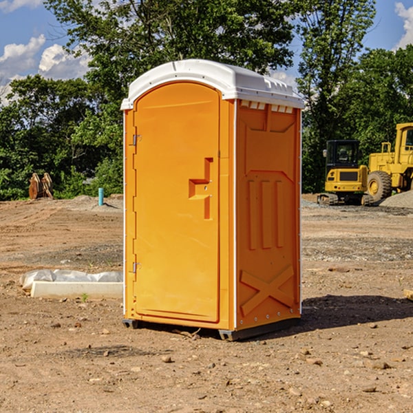 how often are the portable toilets cleaned and serviced during a rental period in Powell